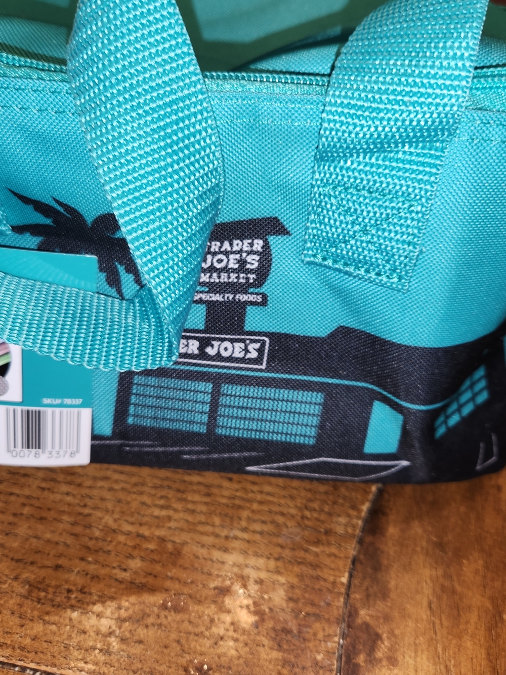 Limited Edition Trader Joe's Teal Mini Insulated Tote Bag